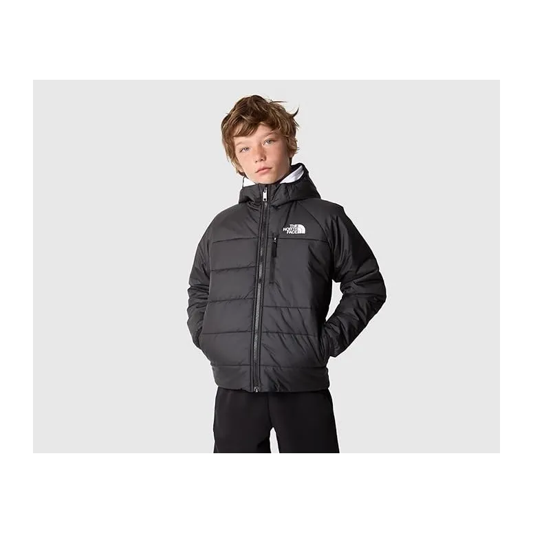 Kurtka Dziecięca Zimowa The North Face Perrito Puchowa Czarna Logo r. XL
