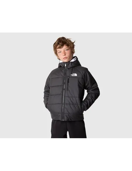 Kurtka Dziecięca Zimowa The North Face Perrito Puchowa Czarna Logo r. XL