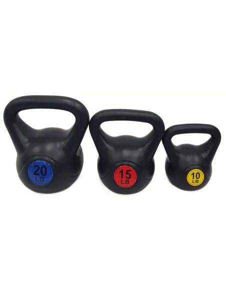 Zestaw 3-Kule Kettlebell Sporzon SPZ-KBSET Fitness Winylowy Nierdzewny 20kg