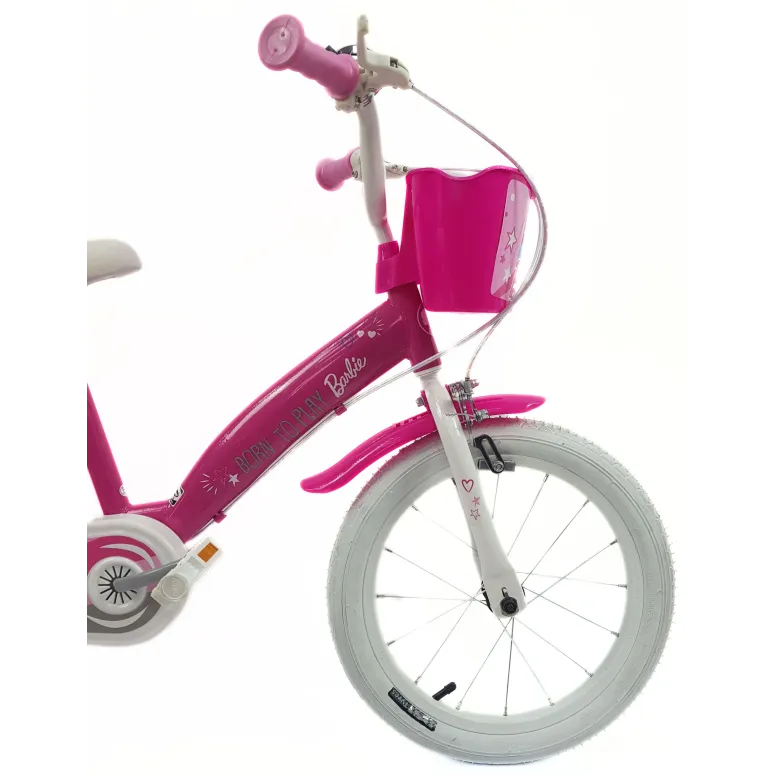 Rower Dziecięcy 16 Dziewczęcy Barbie Dzwonek Koszyk Osłona Kółka Boczne