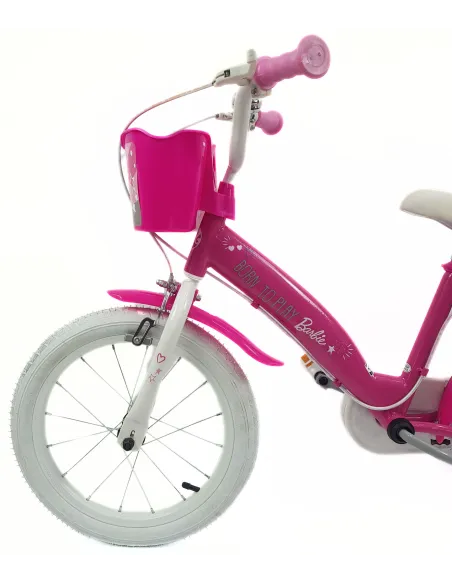 Rower Dziecięcy 16 Dziewczęcy Barbie Dzwonek Koszyk Osłona Kółka Boczne
