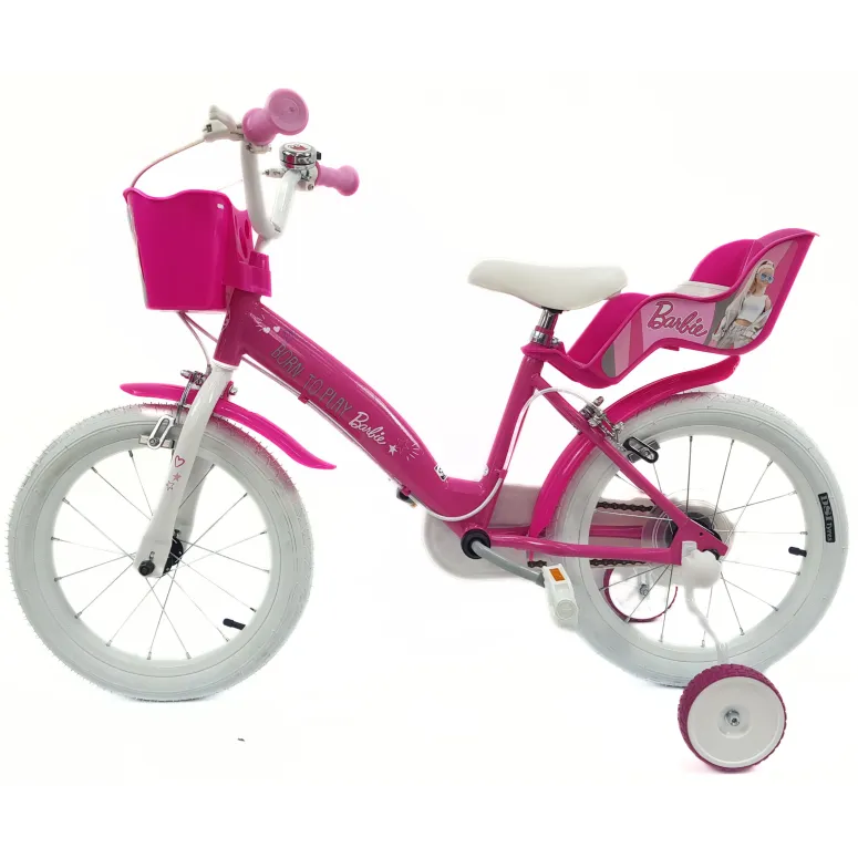 Rower Dziecięcy 16 Dziewczęcy Barbie Dzwonek Koszyk Osłona Kółka Boczne
