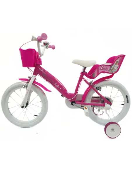Rower Dziecięcy 16 Dziewczęcy Barbie Dzwonek Koszyk Osłona Kółka Boczne