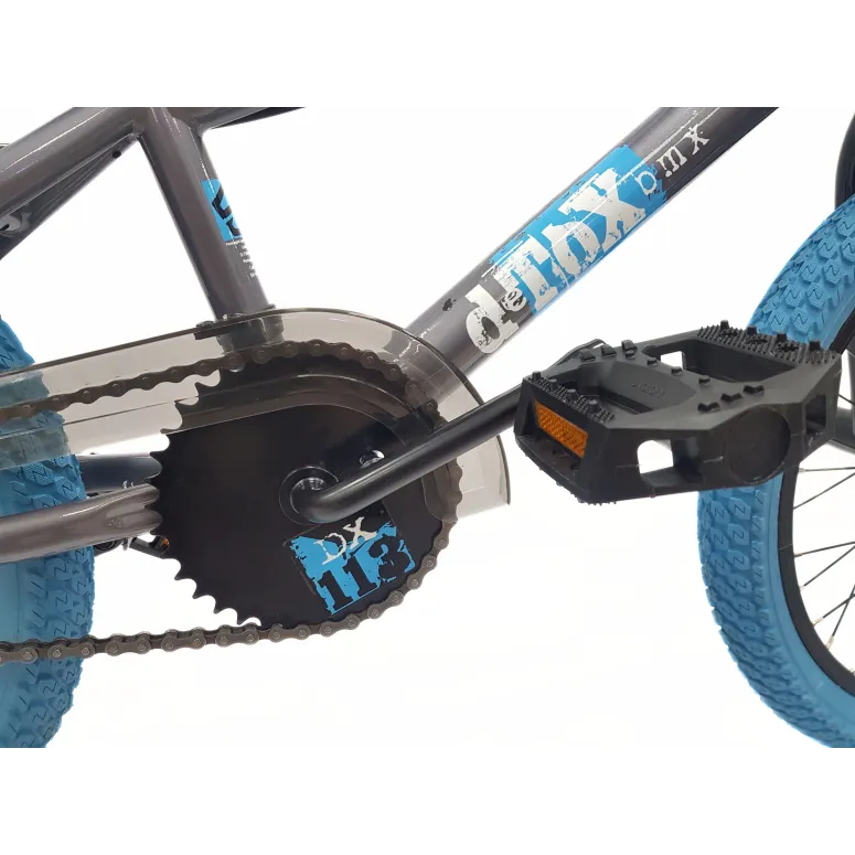 Rower Dziecięcy BMX 18 Stal V-Brake Kierownica Rotor 360 Dzwonek 4x Pegi