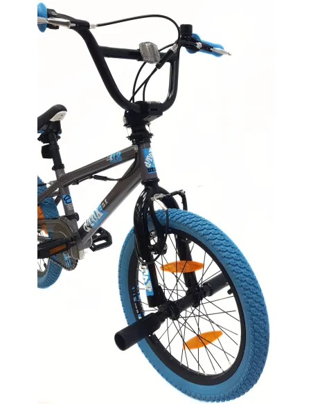 Rower Dziecięcy BMX 18 Stal V-Brake Kierownica Rotor 360 Dzwonek 4x Pegi