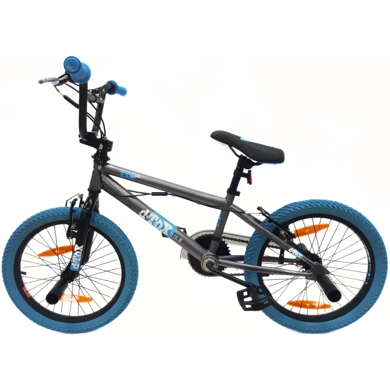 Rower Dziecięcy BMX 18 Stal V-Brake Kierownica Rotor 360 Dzwonek 4x Pegi