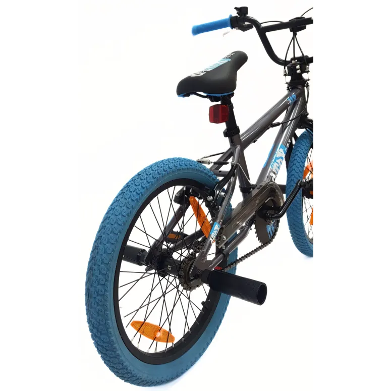 Rower Dziecięcy BMX 18 Stal V-Brake Kierownica Rotor 360 Dzwonek 4x Pegi